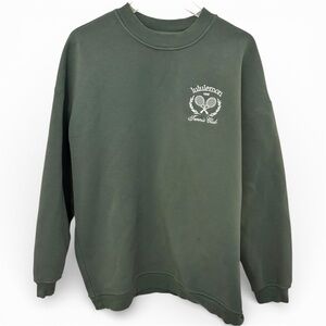 Lululemon Heavyweight Fleece Tennis Club Pullover Sage Green Preppy